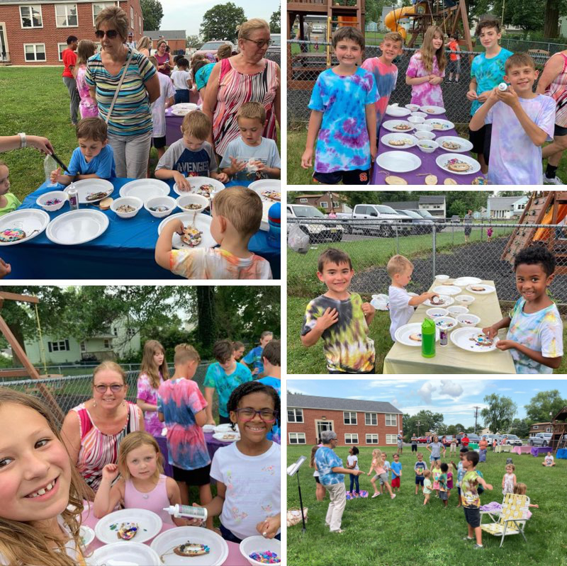 Mosaic of pictures from VBS activities
