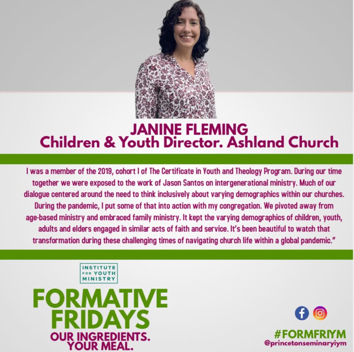 Janine Fleming Featured on IYM's Formative Fridays